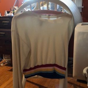 Forever 21 Long Sleeve Cropped Sweatshirt